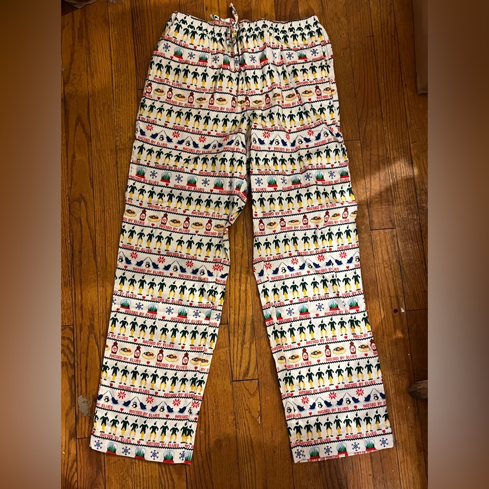 Elf Festive Patterned Pajama Pants Size: 10 - Picture 16 of 17